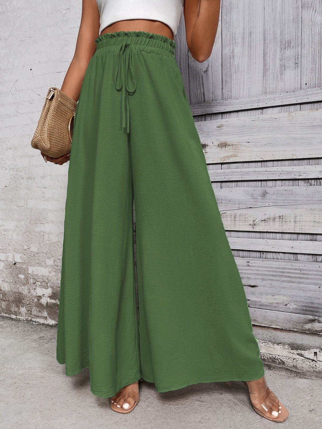 Zephariel Tied High Waist Wide Leg Pants