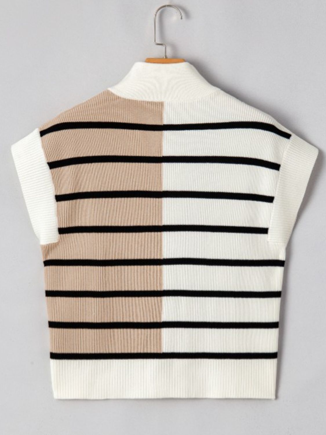 Zephariel Striped Half Zip Sweater Vest