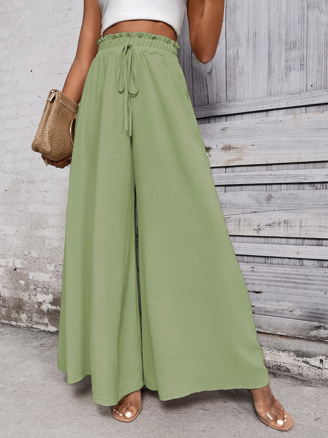 Zephariel Tied High Waist Wide Leg Pants