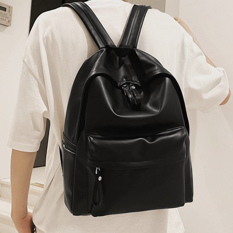 Zephariel PU Leather Zip Backpack Bag