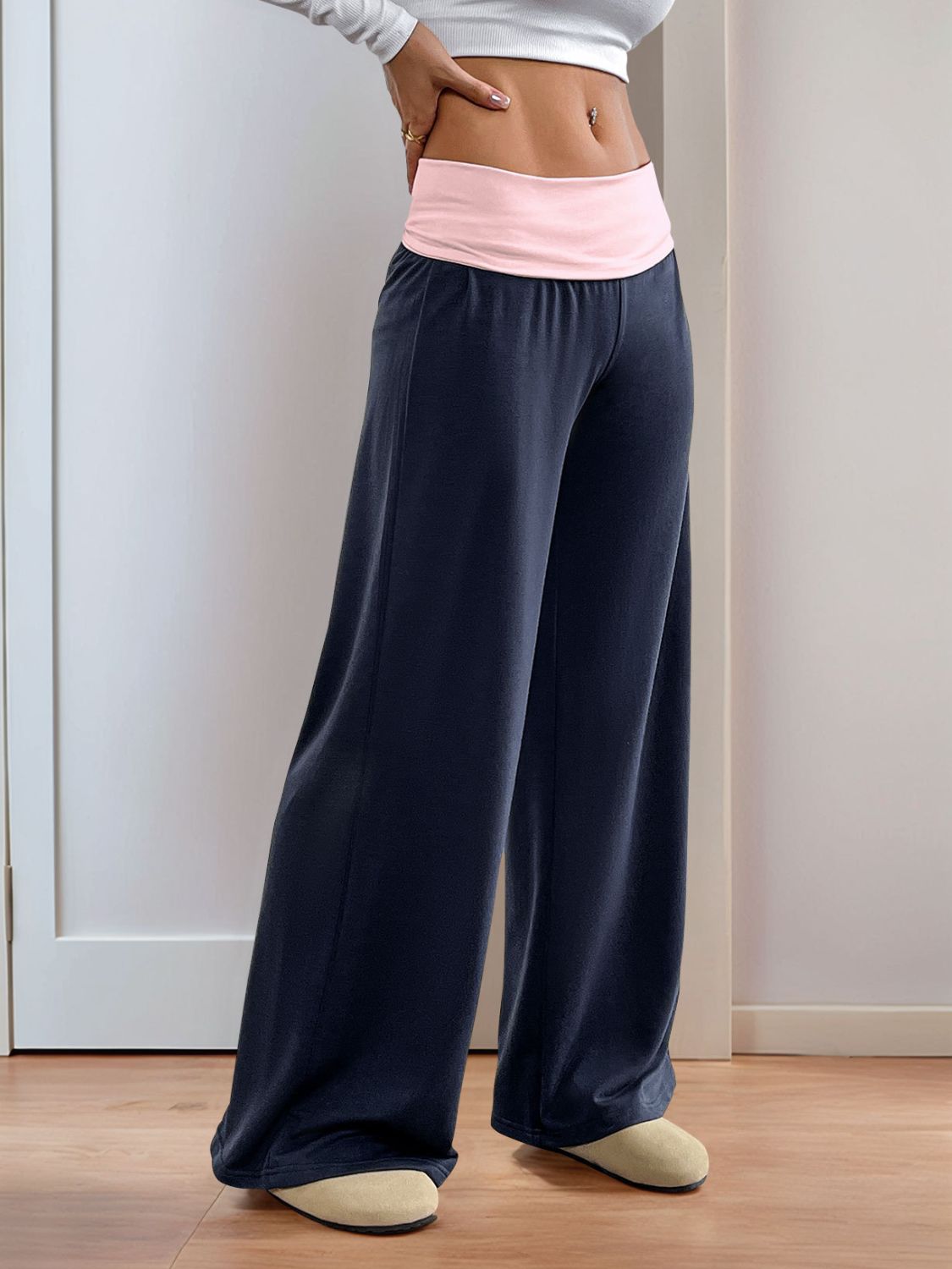 Zephariel Contrast Wide Leg Pants