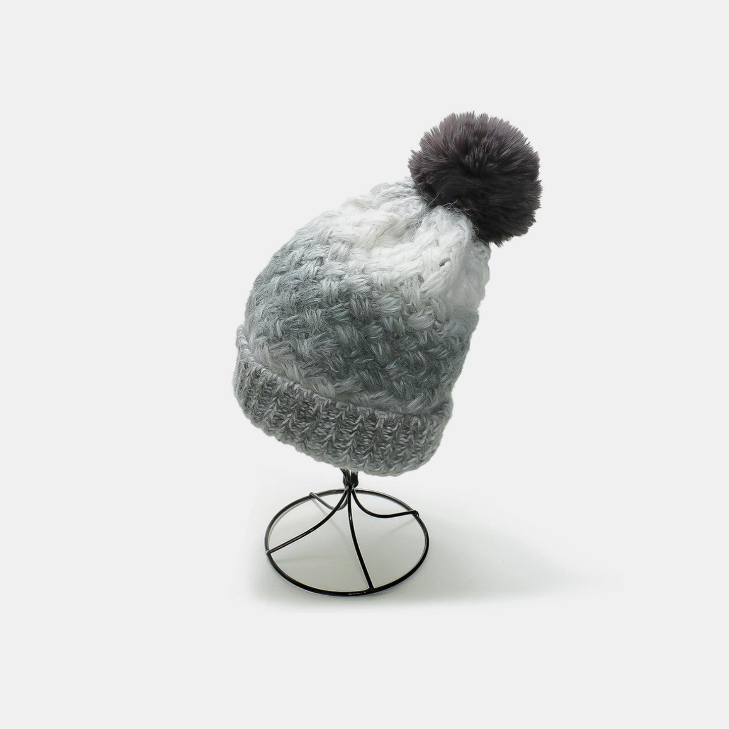 Zephariel Gradient Knit Hat with Pompom