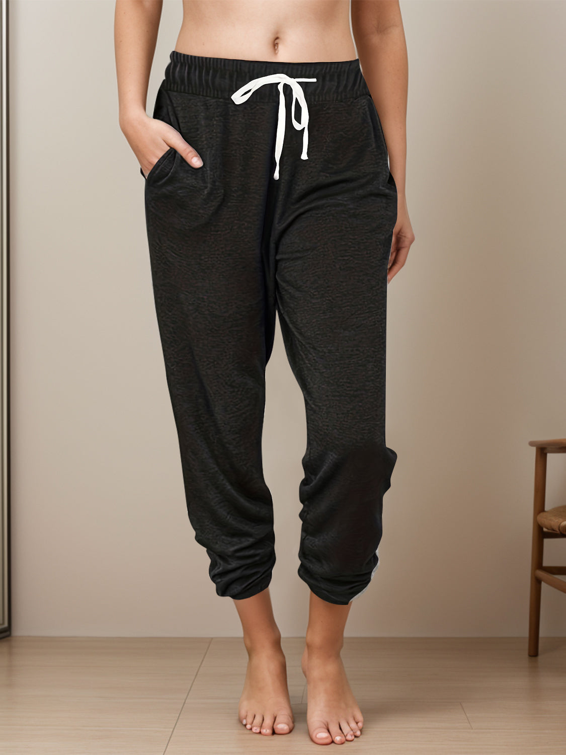 Zephariel Drawstring Elastic Waist Joggers with Pockets