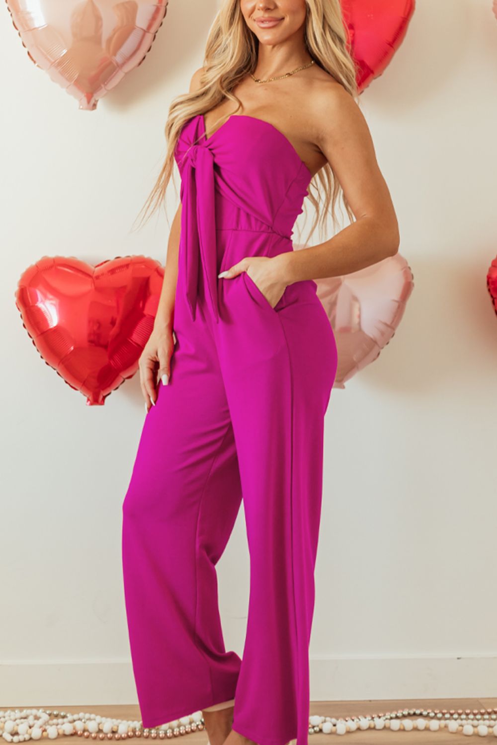 Zephariel Tied Tube Wide Leg Jumpsuit