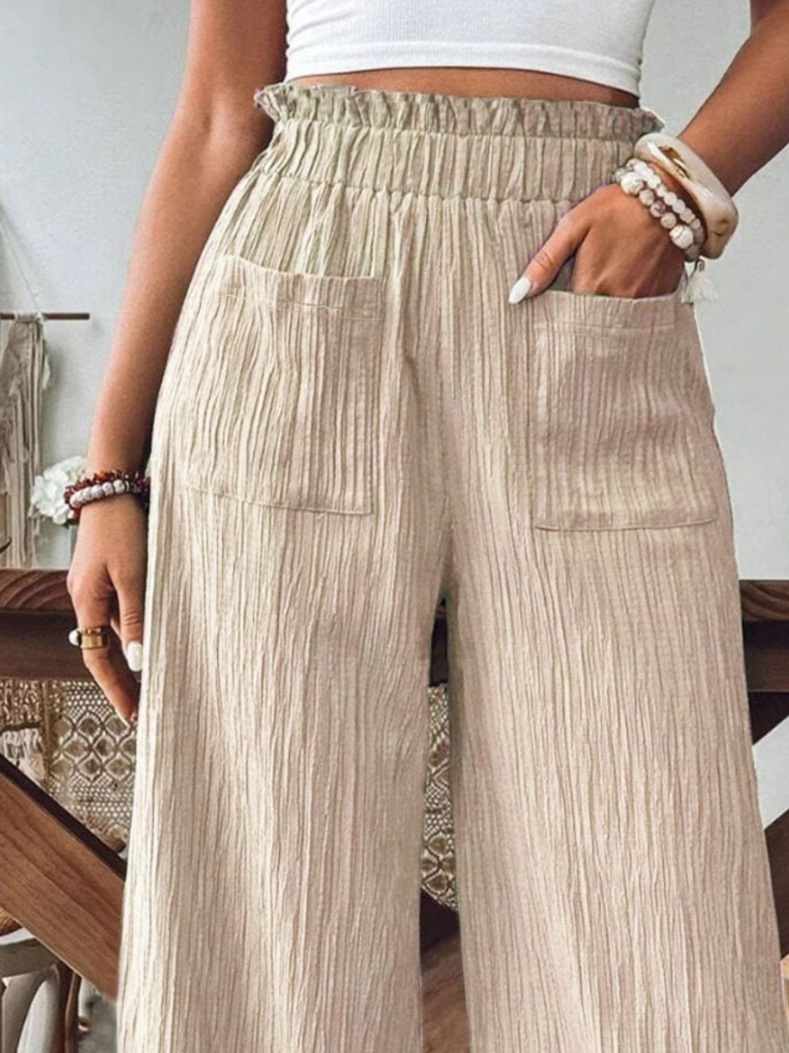 Zephariel Frill Wide Leg Pants