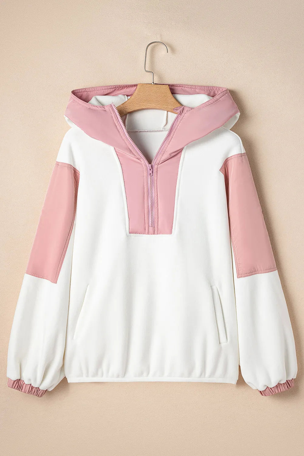 Zephariel Color Block Half Zip Long Sleeve Hoodie