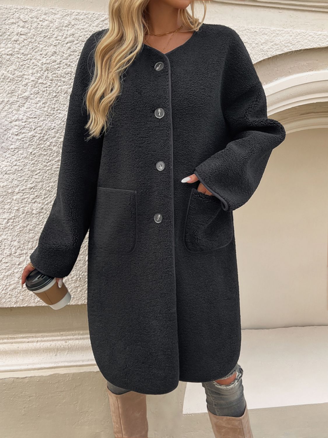 Zephariel Button Up Long Sleeve Coat