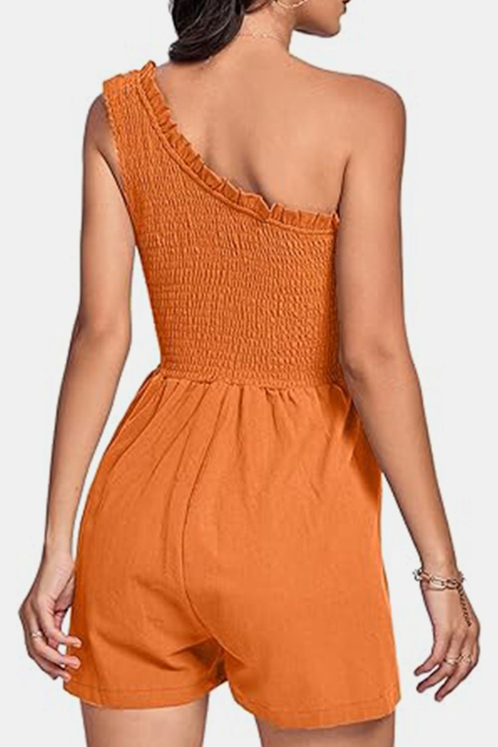 Zephariel Smocked Single Shoulder Romper