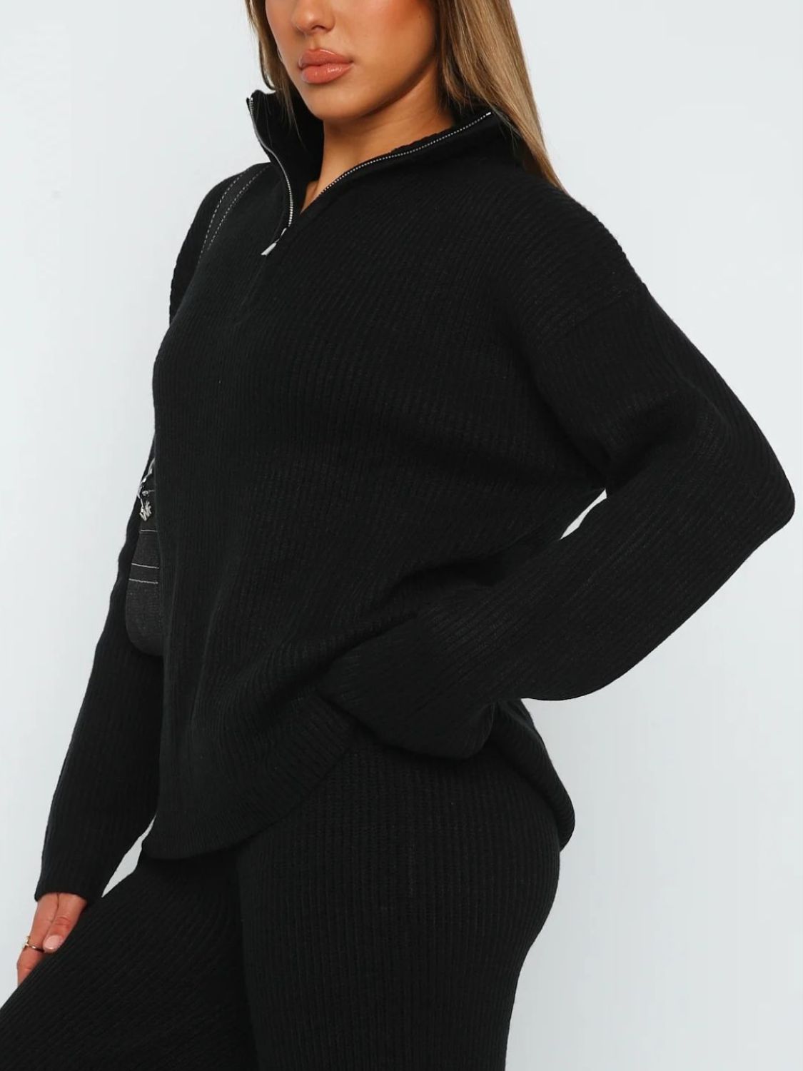 Zephariel Quarter Zip Long Sleeve Top and Pants Set