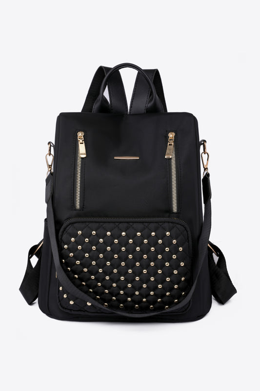 Zephariel Zipper Pocket Beaded Backpack