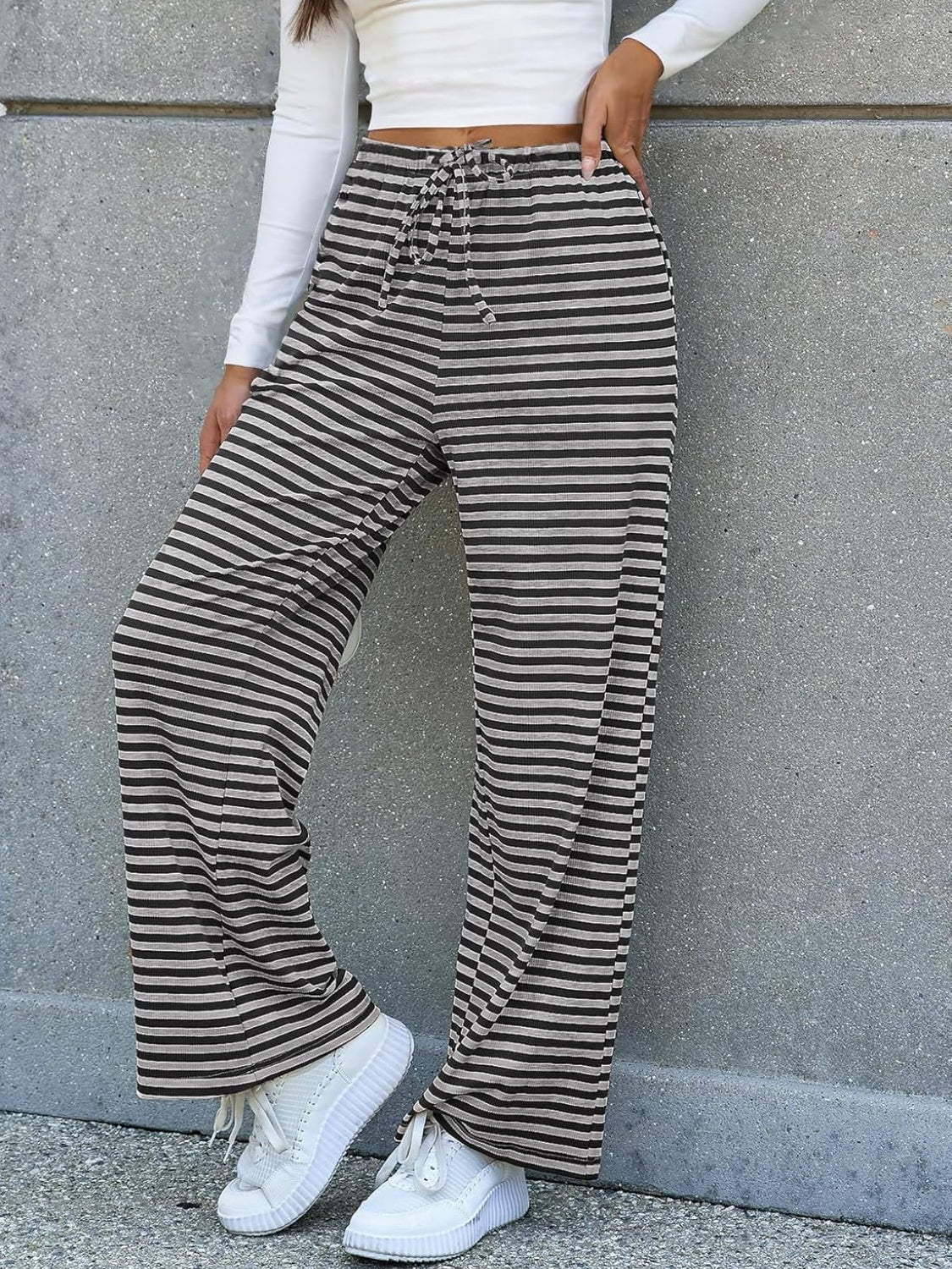 Zephariel Striped Wide Leg Pants