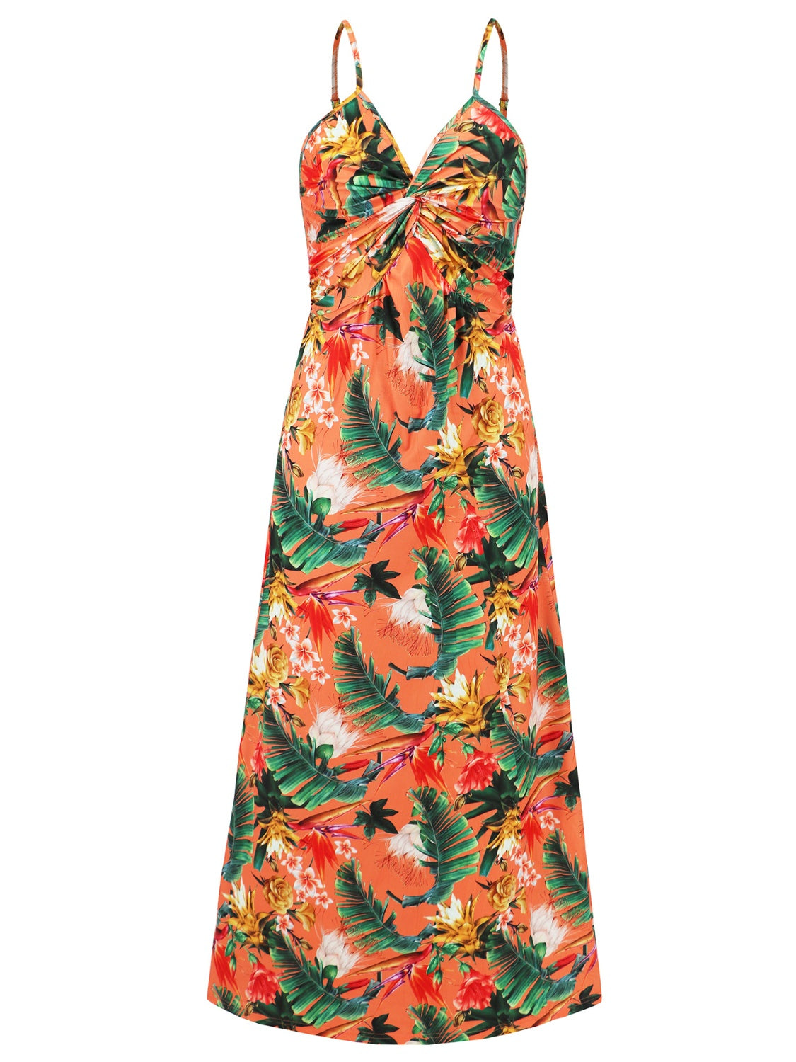 Zephariel Twisted Printed V-Neck Cami Dress