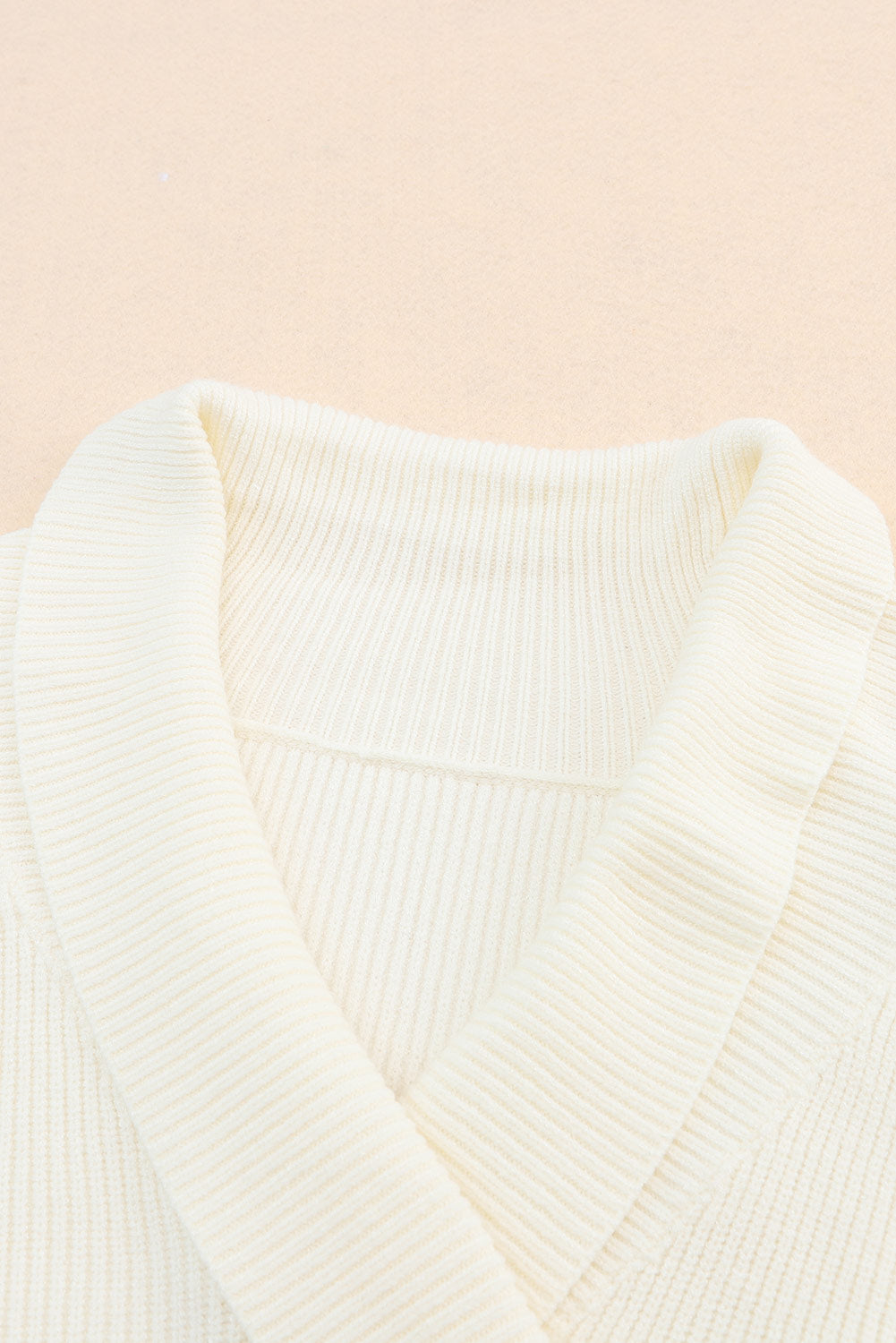 Zephariel Ribbed Surplice Long Sleeve Sweater