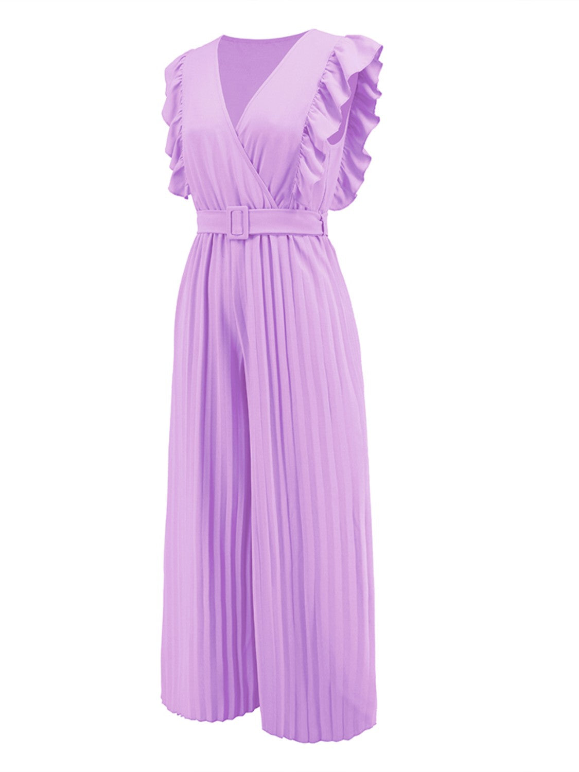 Zephariel Ruffled Surplice Cap Sleeve Jumpsuit