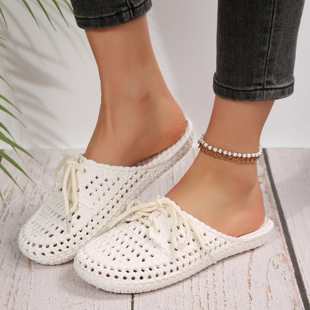 Zephariel Lace-Up Flat Sandals