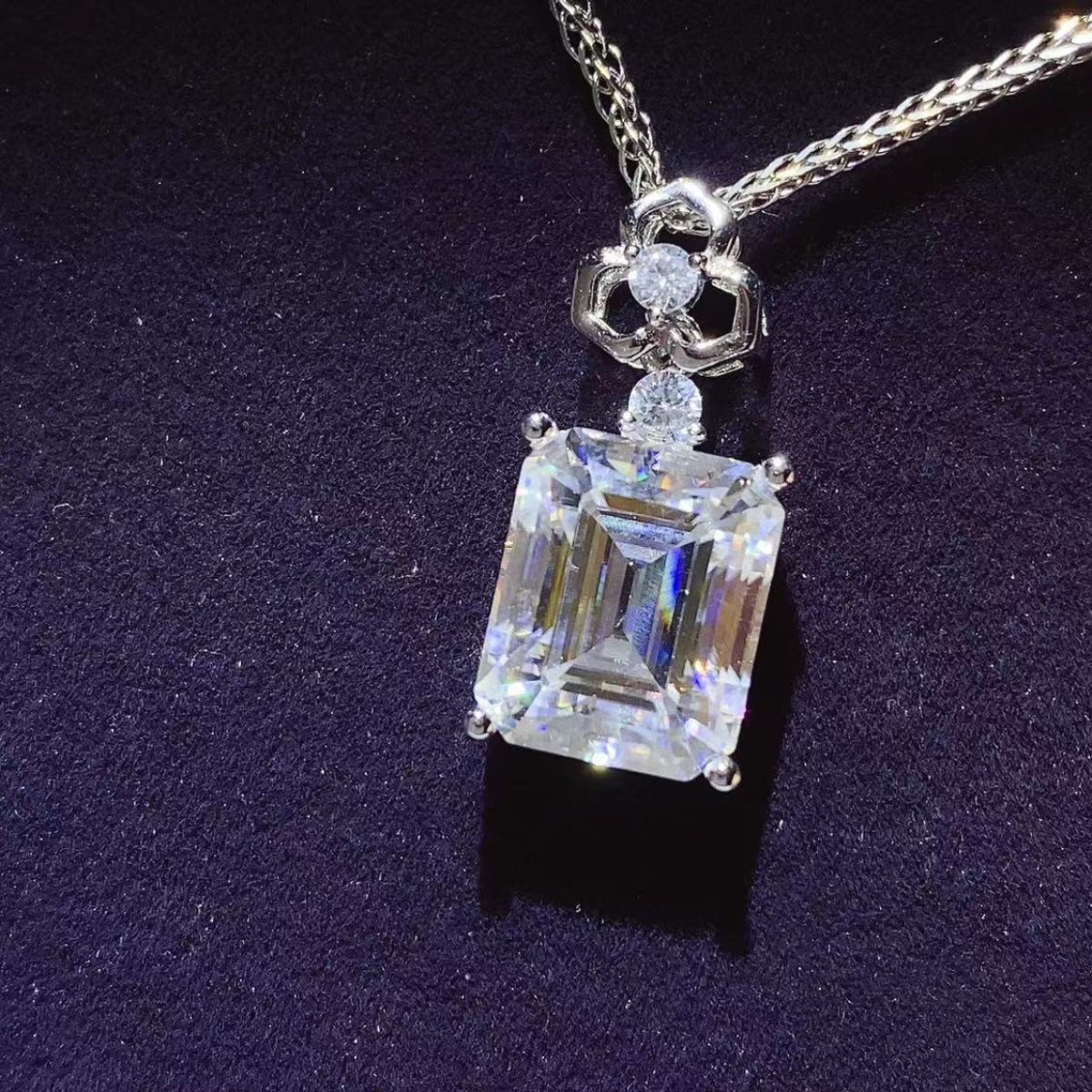 Zephariel 5 Carat Moissanite 925 Sterling Silver Necklace