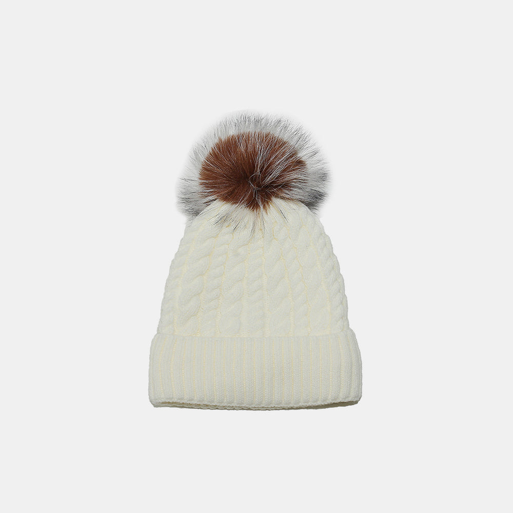 Zephariel Cable Knit Winter Hat with Pompom