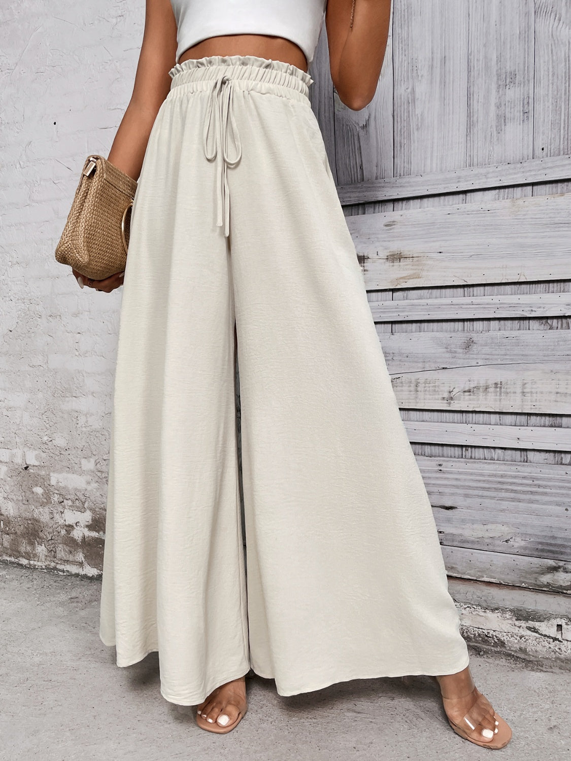 Zephariel Tied High Waist Wide Leg Pants