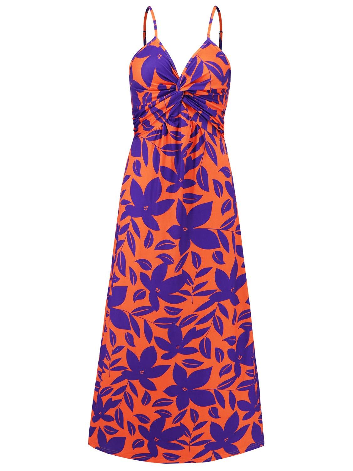 Zephariel Twisted Printed V-Neck Cami Dress