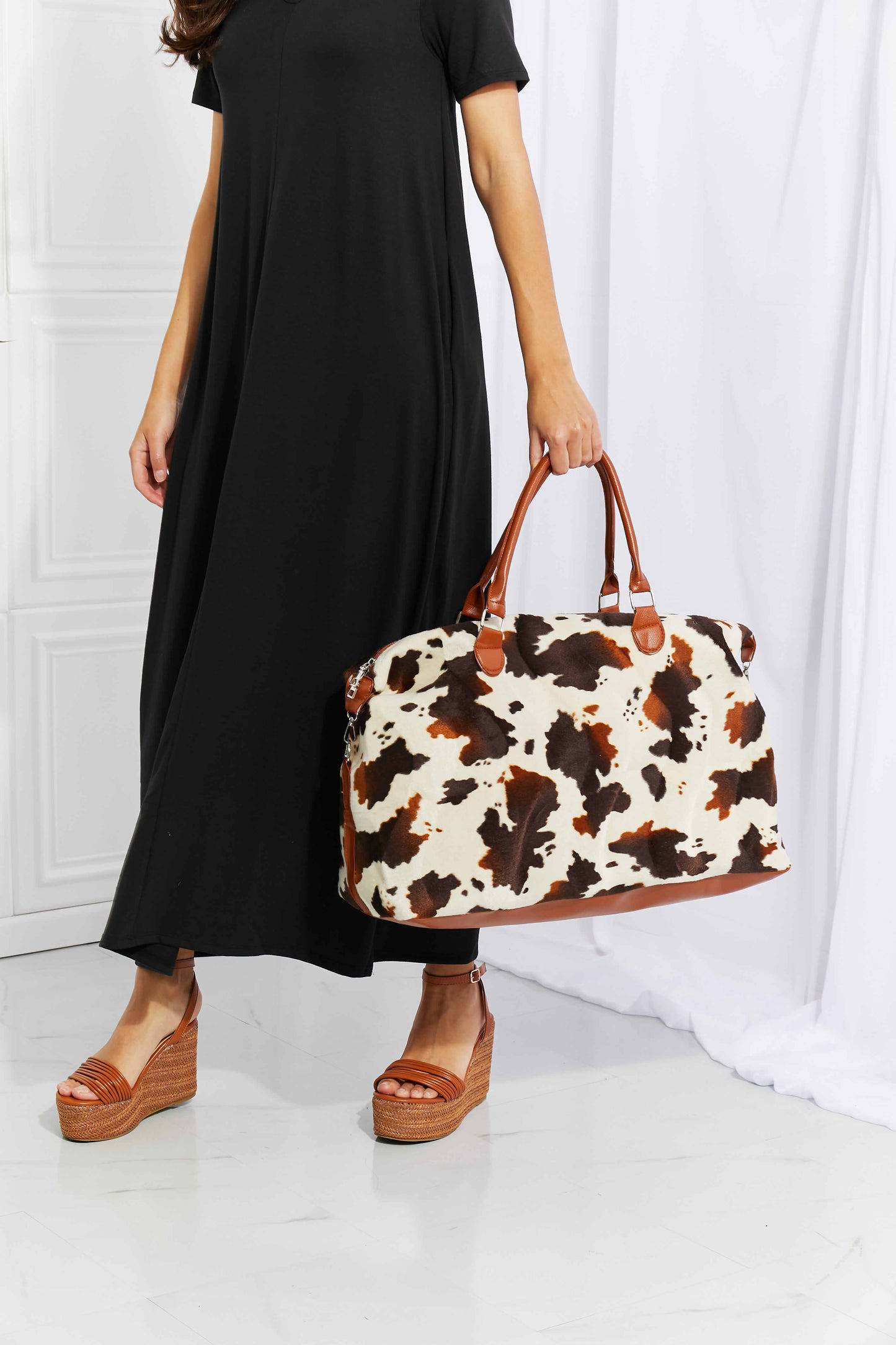 Zephariel Animal Print Plush Weekender Bag