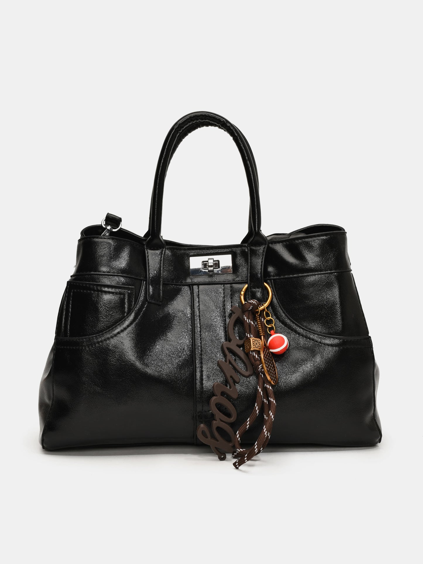 Zephariel PU Leather Handbag with Pendant