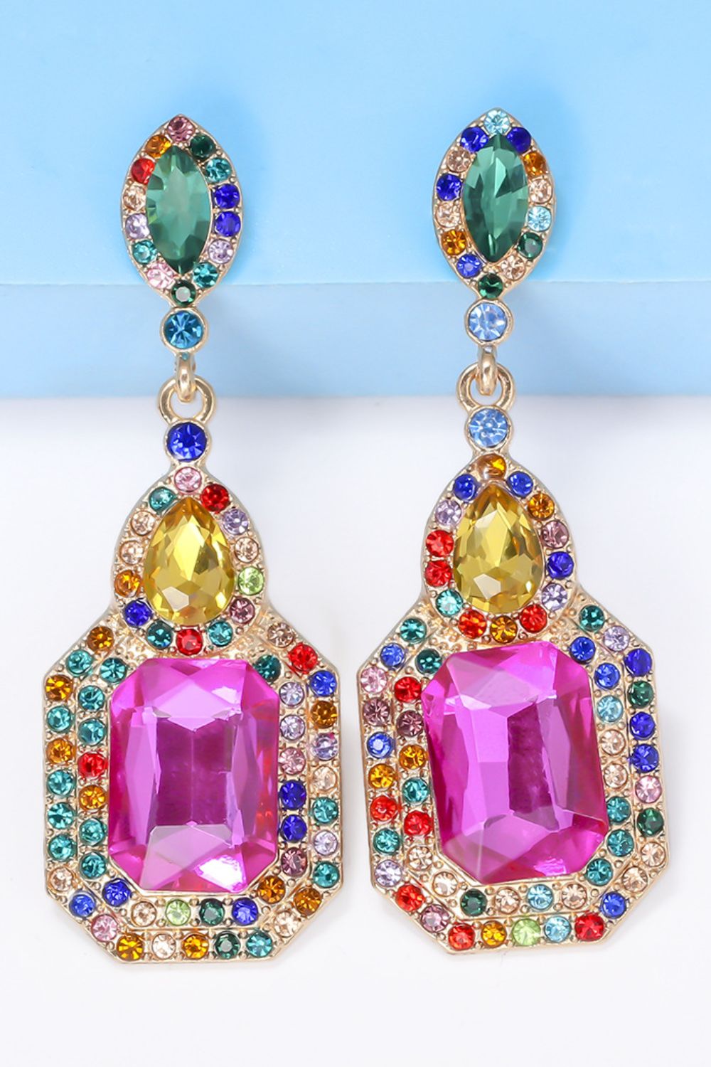 Zephariel Alloy Rhinestone Dangle Earrings