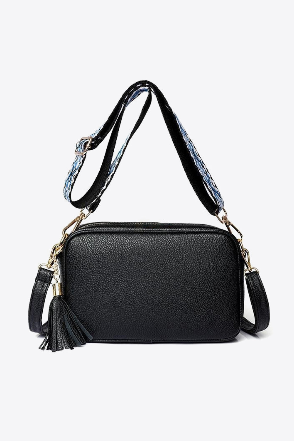 Zephariel PU Leather Tassel Crossbody Bag