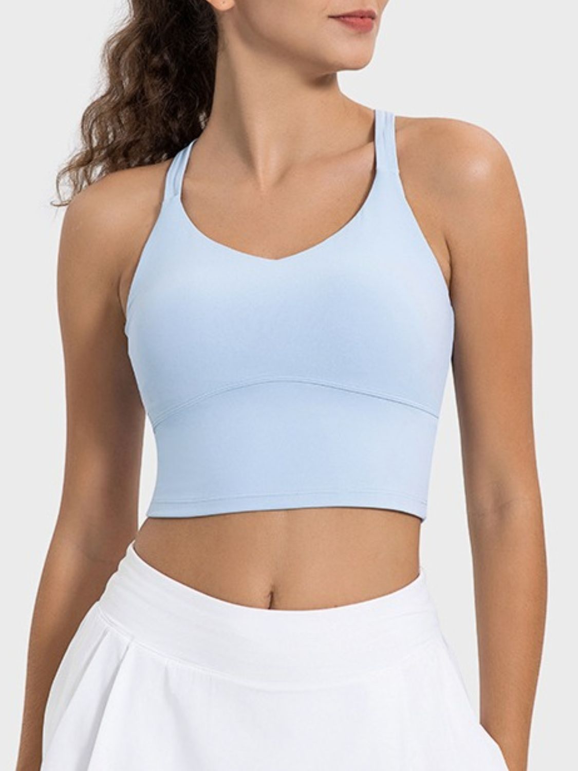 Zephariel Crisscross Round Neck Active Tank