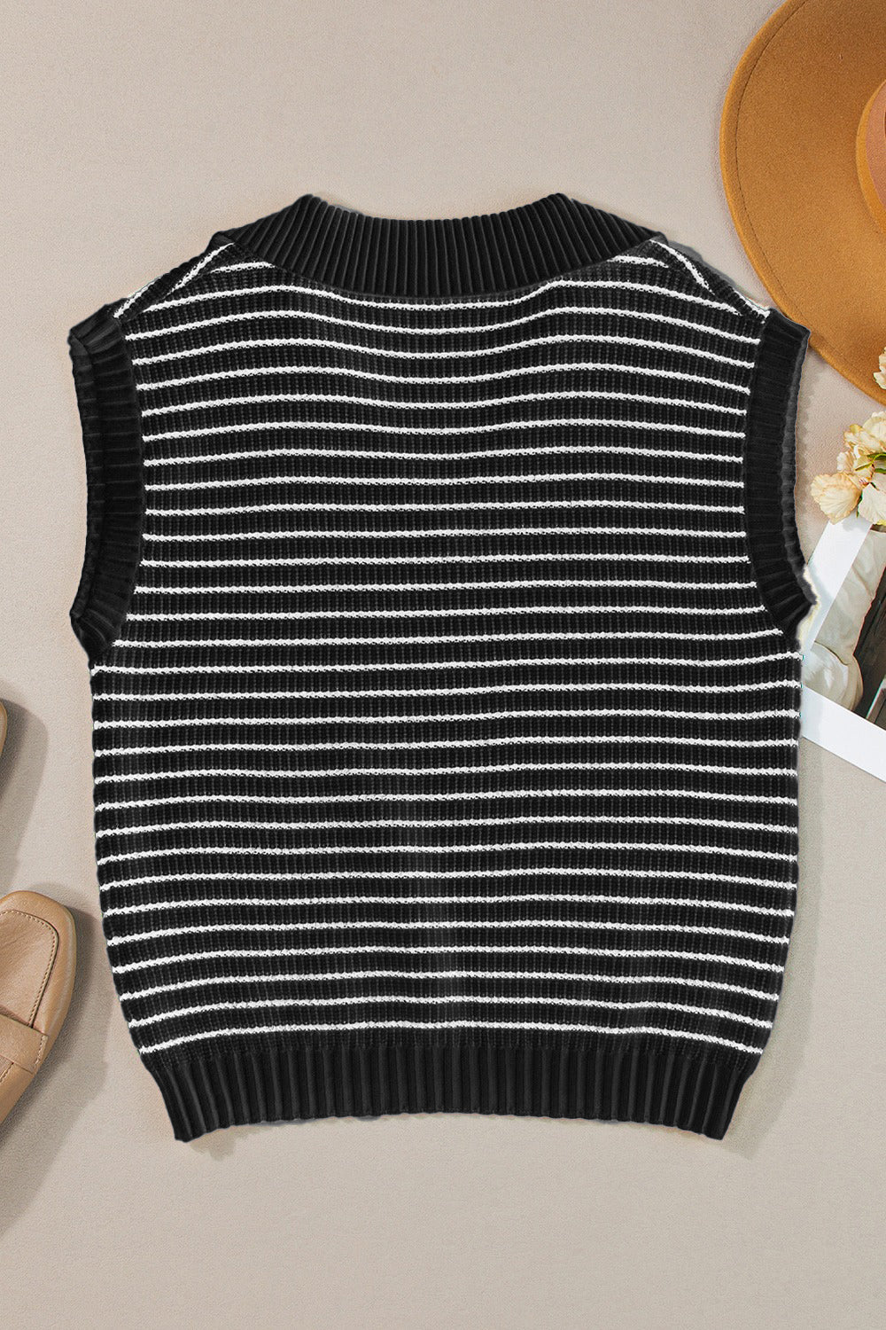 Zephariel Striped Collared Neck Tank