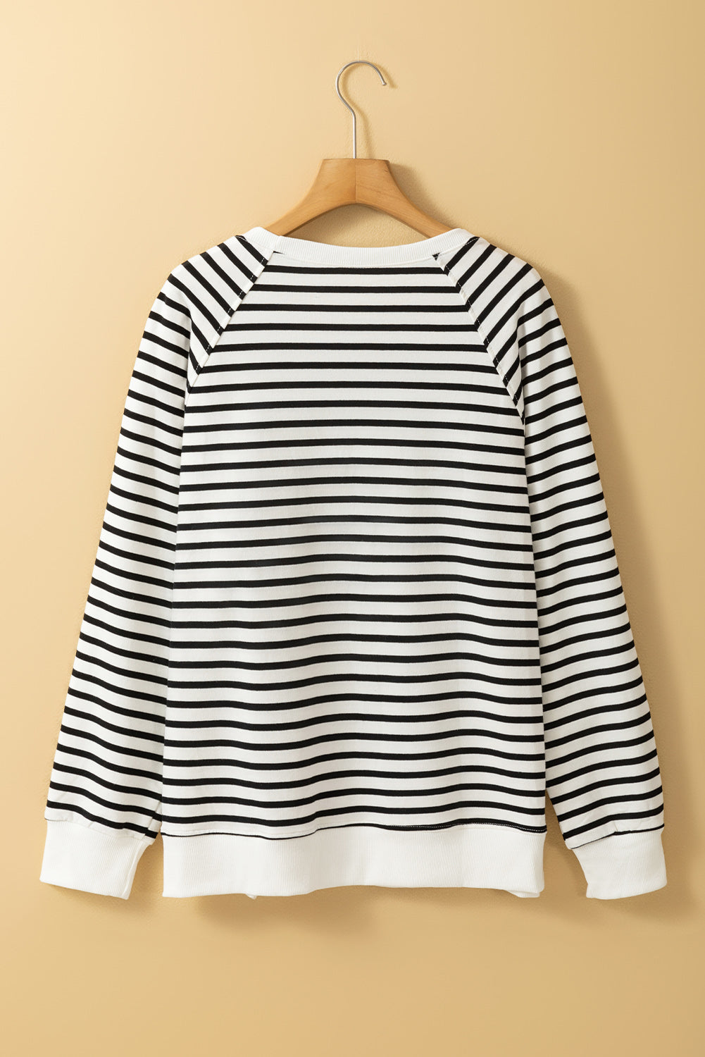 Zephariel Side Slit Stripe Raglan Sleeve Sweatshirt