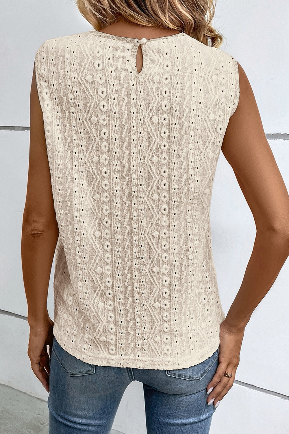 Zephariel Lace Detail Eyelet Tank