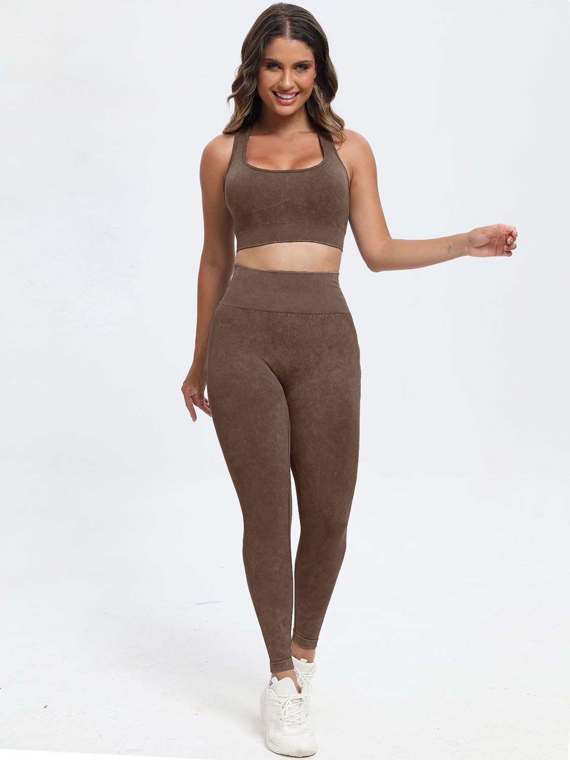 Zephariel Scoop Neck Wide Strap Top and Pants Active Set