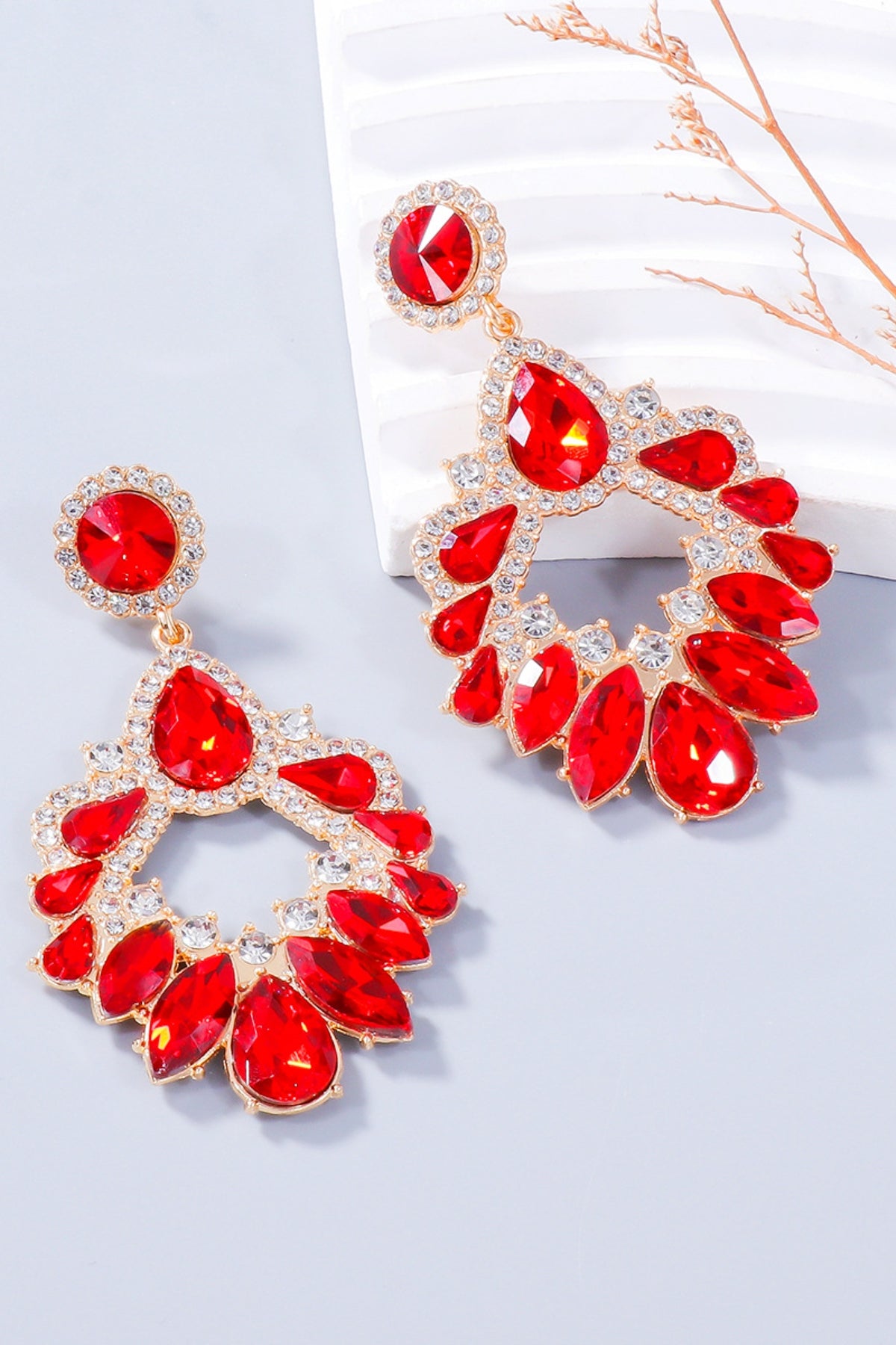 Zephariel Alloy Rhinestone Dangle Earrings