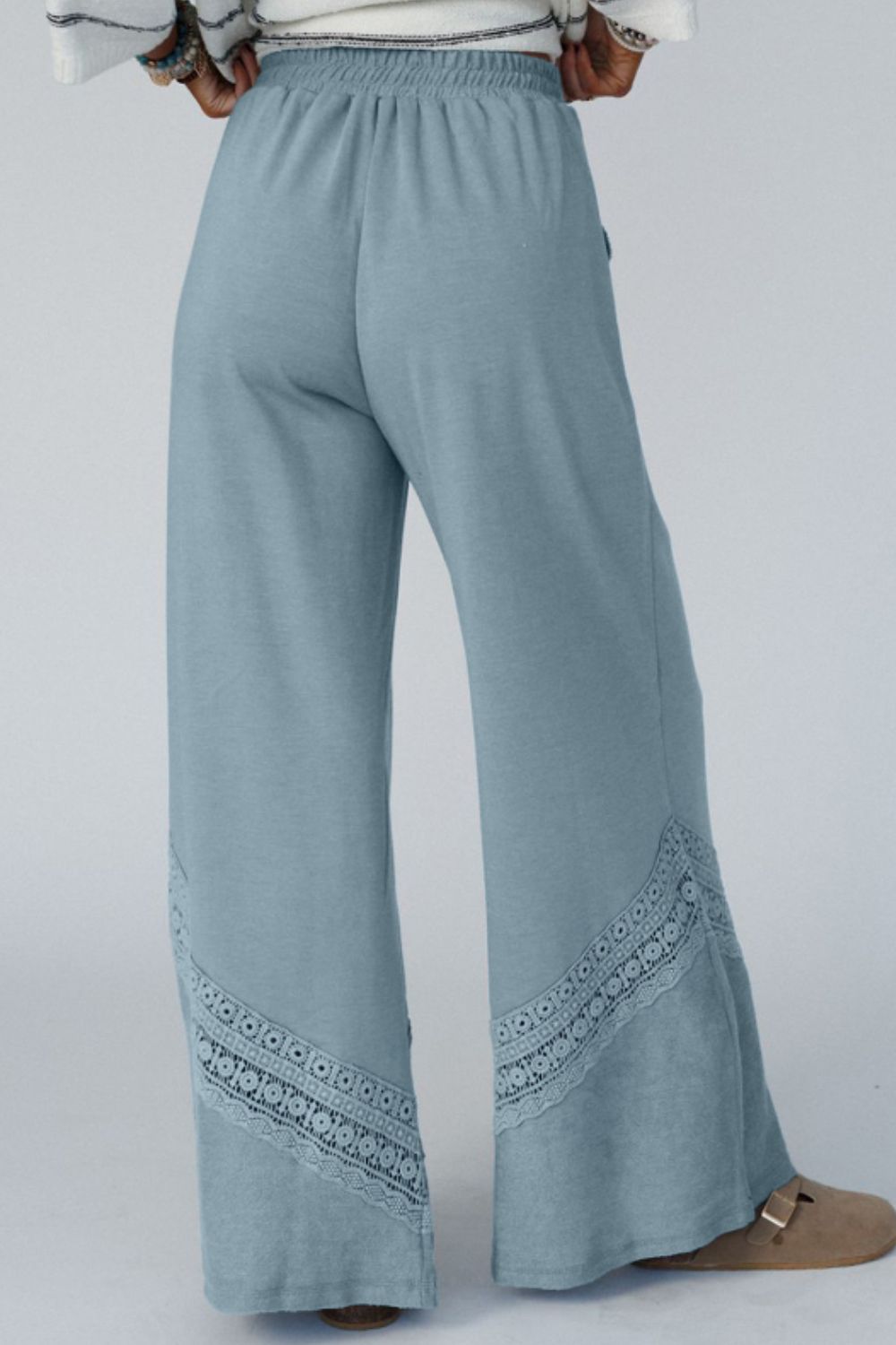 Zephariel Lace Detail Wide Leg Pants