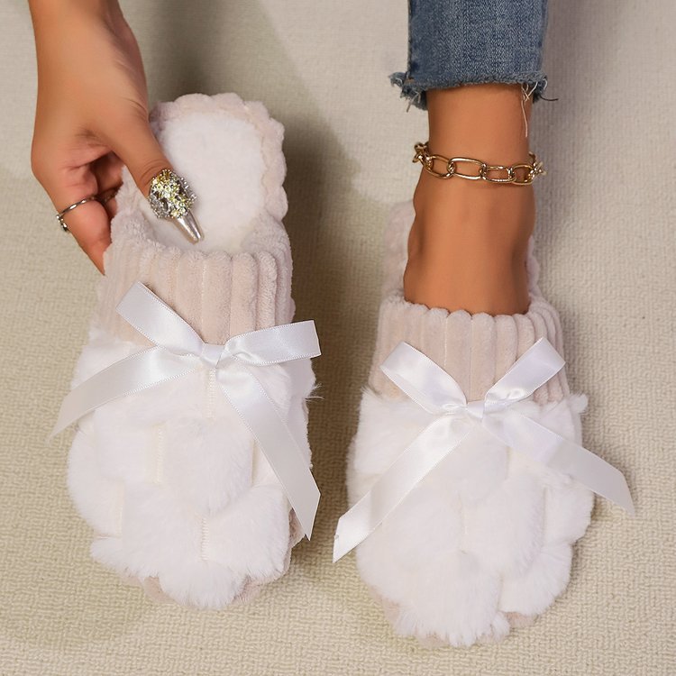 Zephariel Bow Trim Contrast Slippers