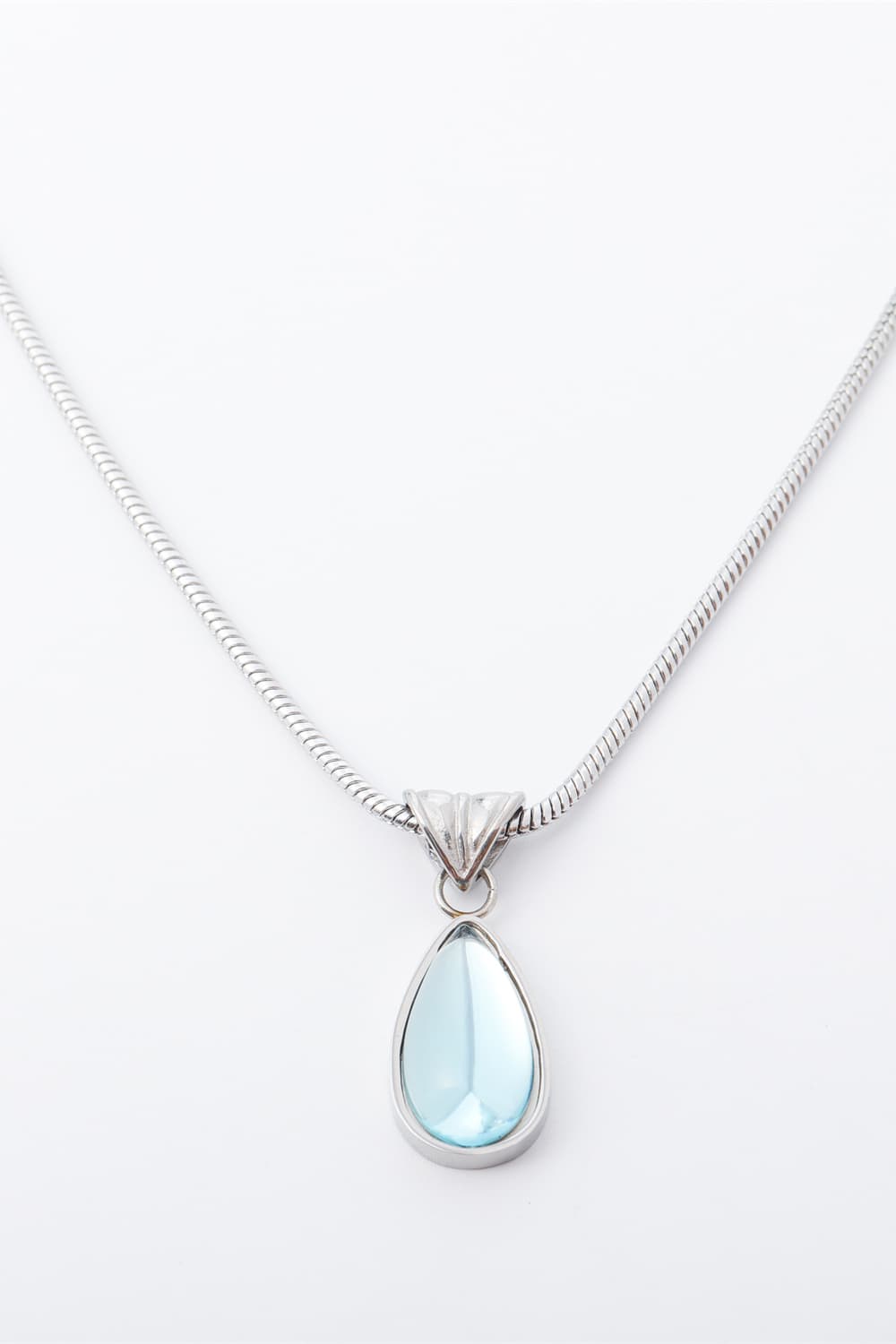 Zephariel Teardrop Shape Titanium Steel Pendant Necklace