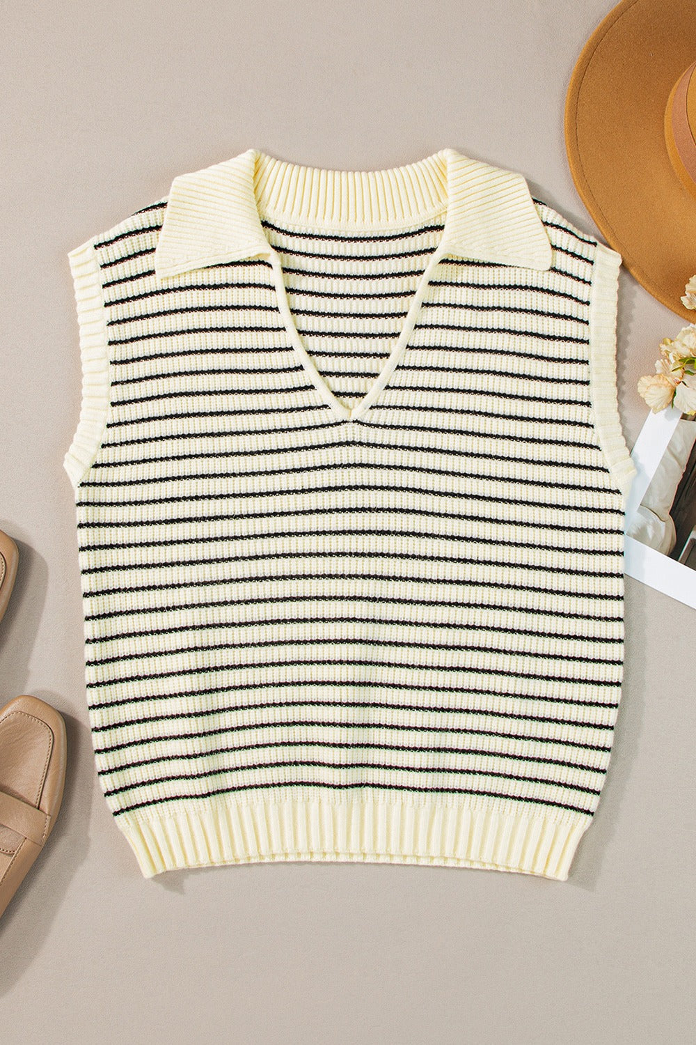 Zephariel Striped Collared Neck Tank