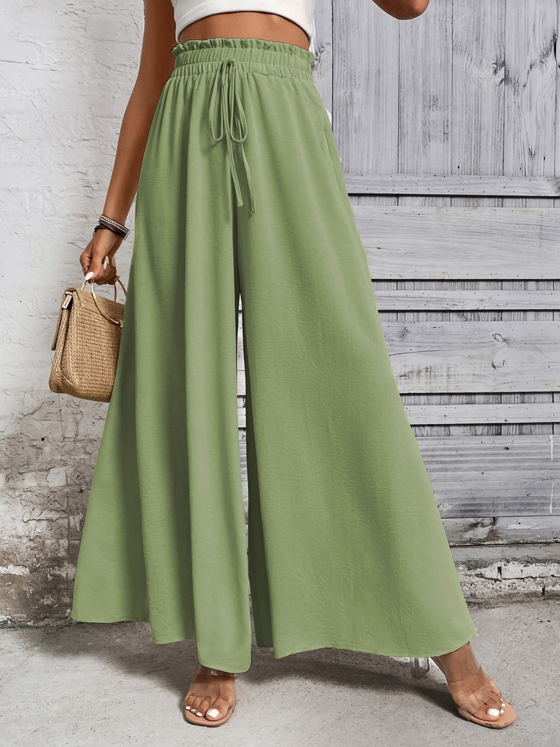 Zephariel Tied High Waist Wide Leg Pants