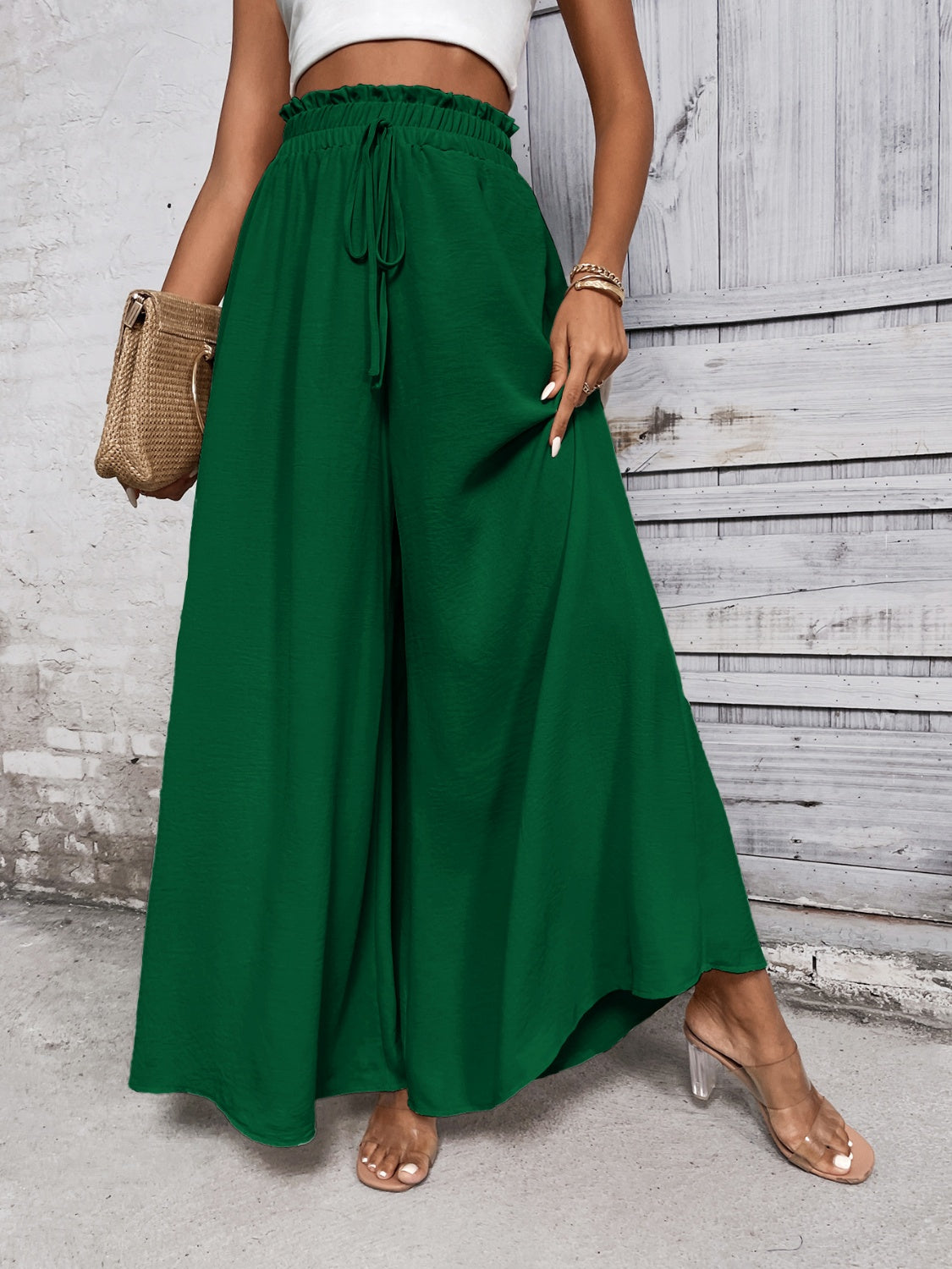 Zephariel Tied High Waist Wide Leg Pants