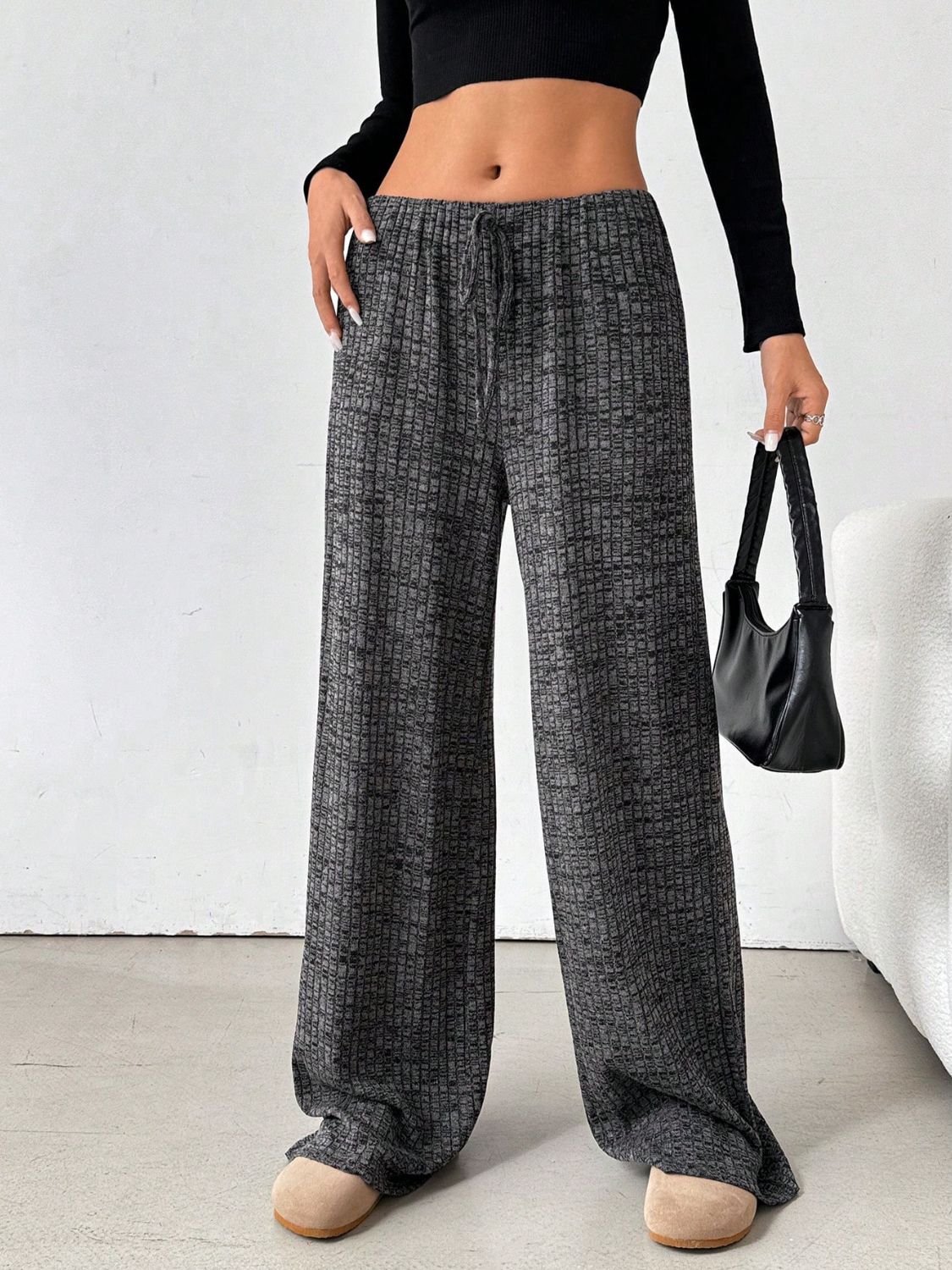 Zephariel Tied Striped Wide Leg Pants