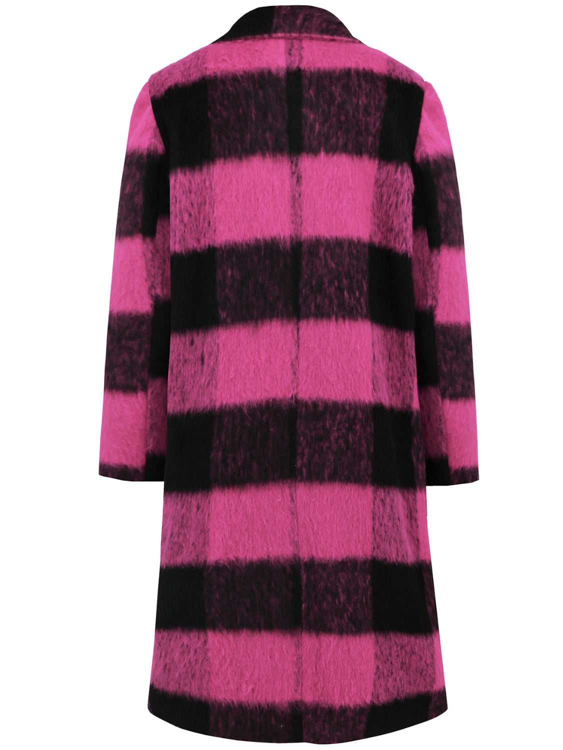 Zephariel Plaid Double-Breasted Long Sleeve Coat