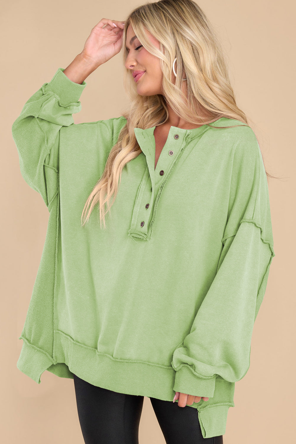 Zephariel Exposed Seam Long Sleeve Sweatshirt