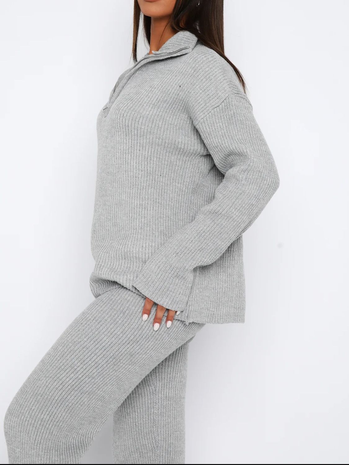 Zephariel Quarter Zip Long Sleeve Top and Pants Set