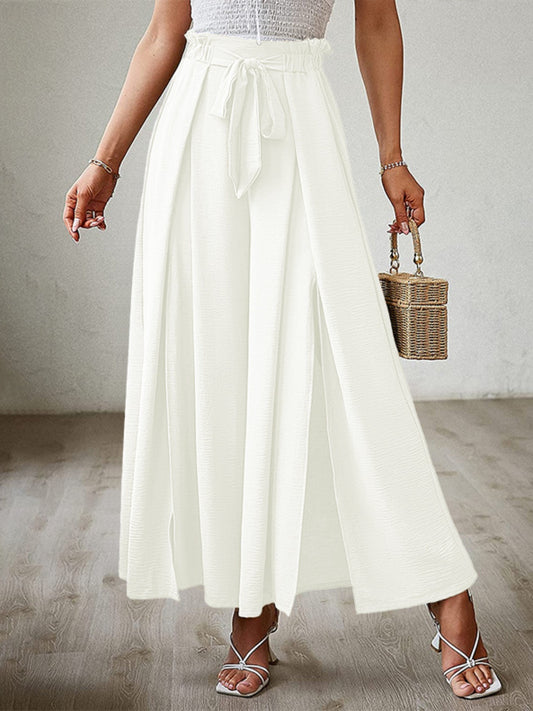 Zephariel Tied Slit Wide Leg Pants