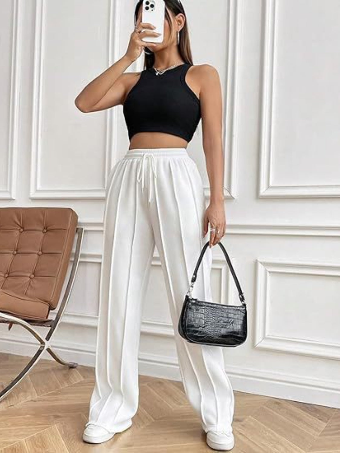 Zephariel Drawstring Wide Leg Pants with Pockets