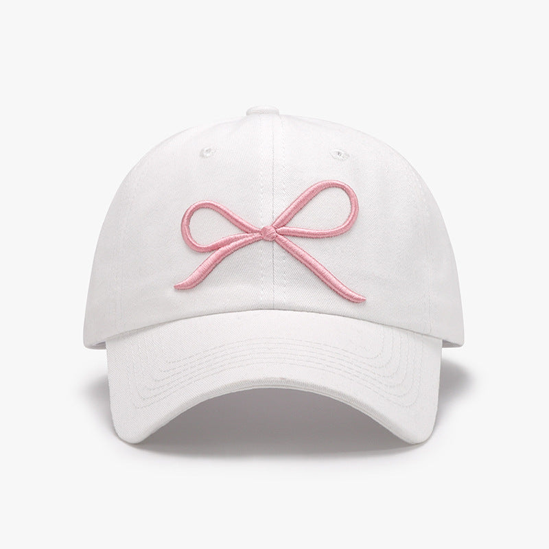 Zephariel Bow Embroidered Cotton Baseball Cap