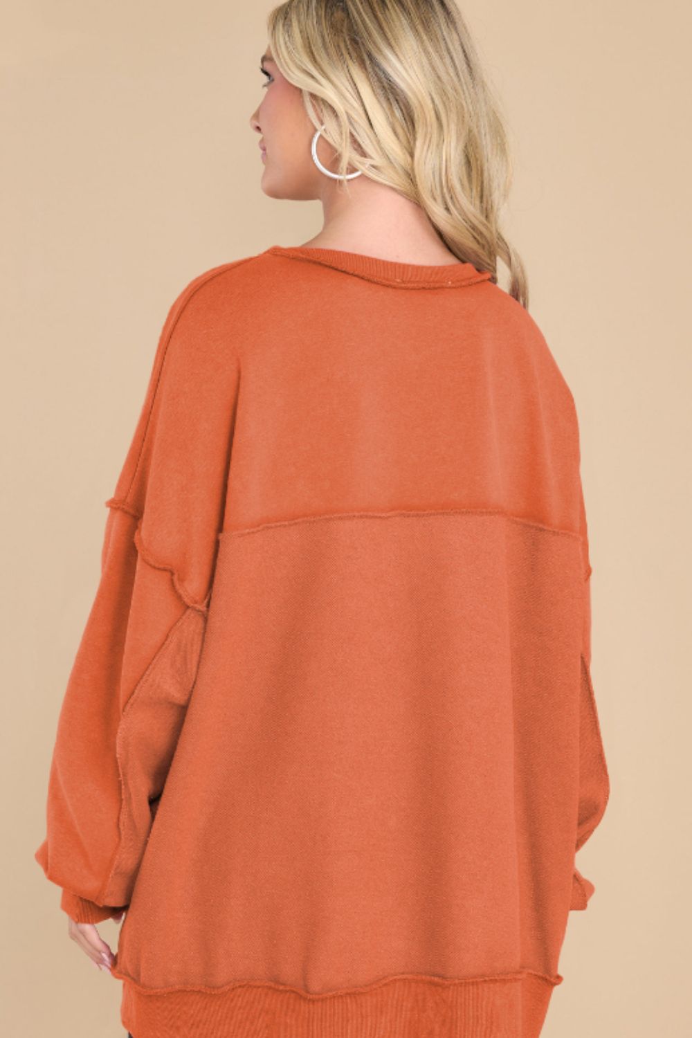 Zephariel Exposed Seam Long Sleeve Sweatshirt