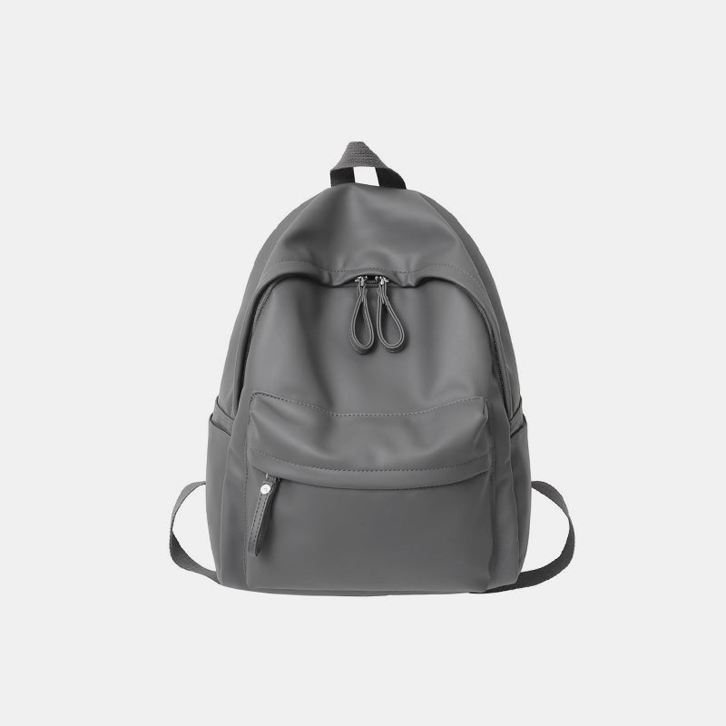 Zephariel PU Leather Zip Backpack Bag