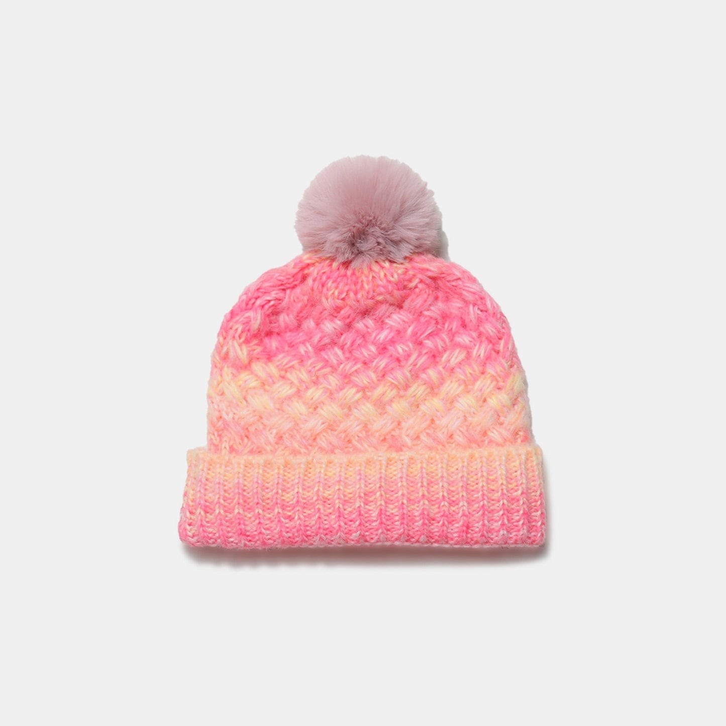 Zephariel Gradient Knit Hat with Pompom