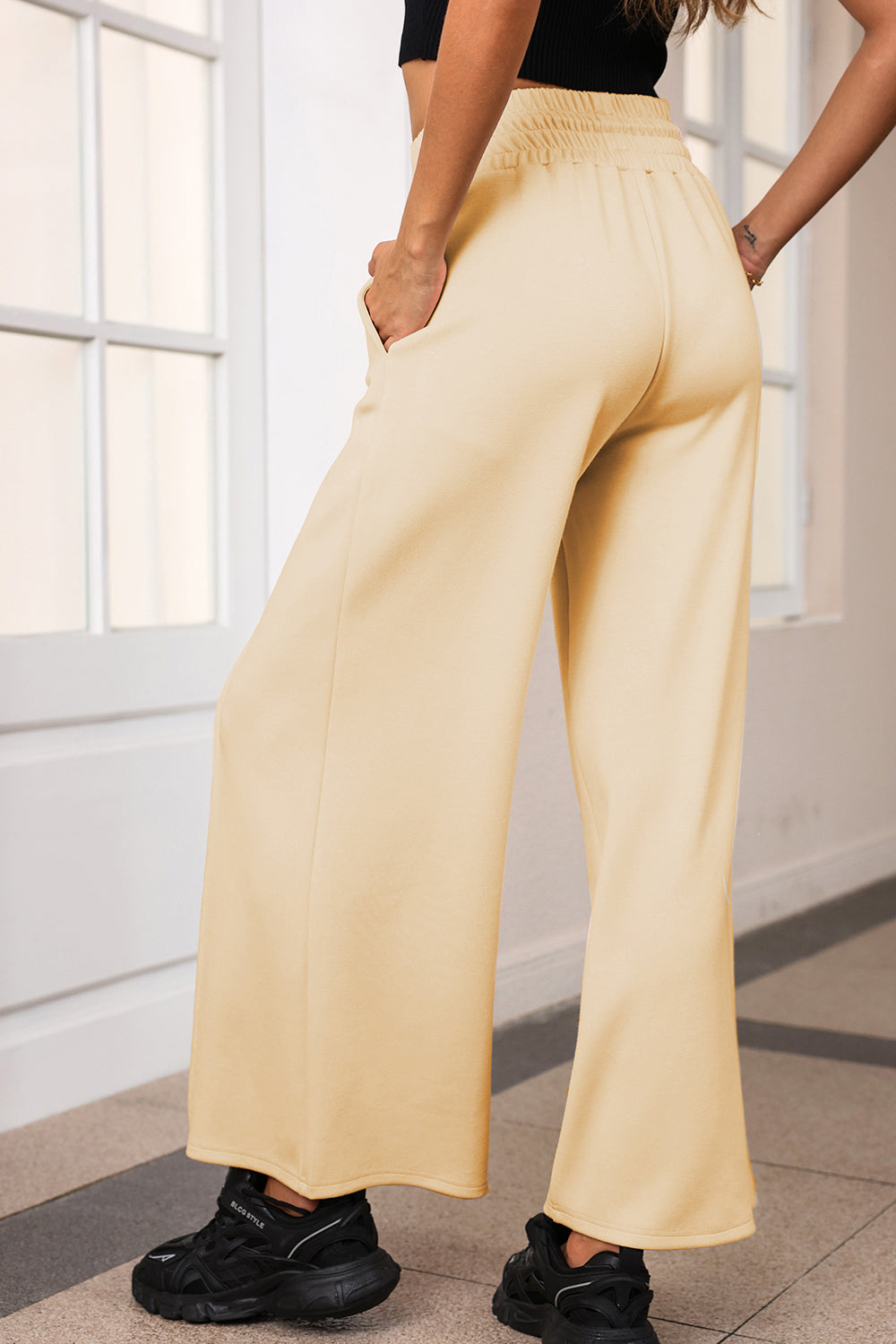 Zephariel Drawstring Wide Leg Pants with Pockets